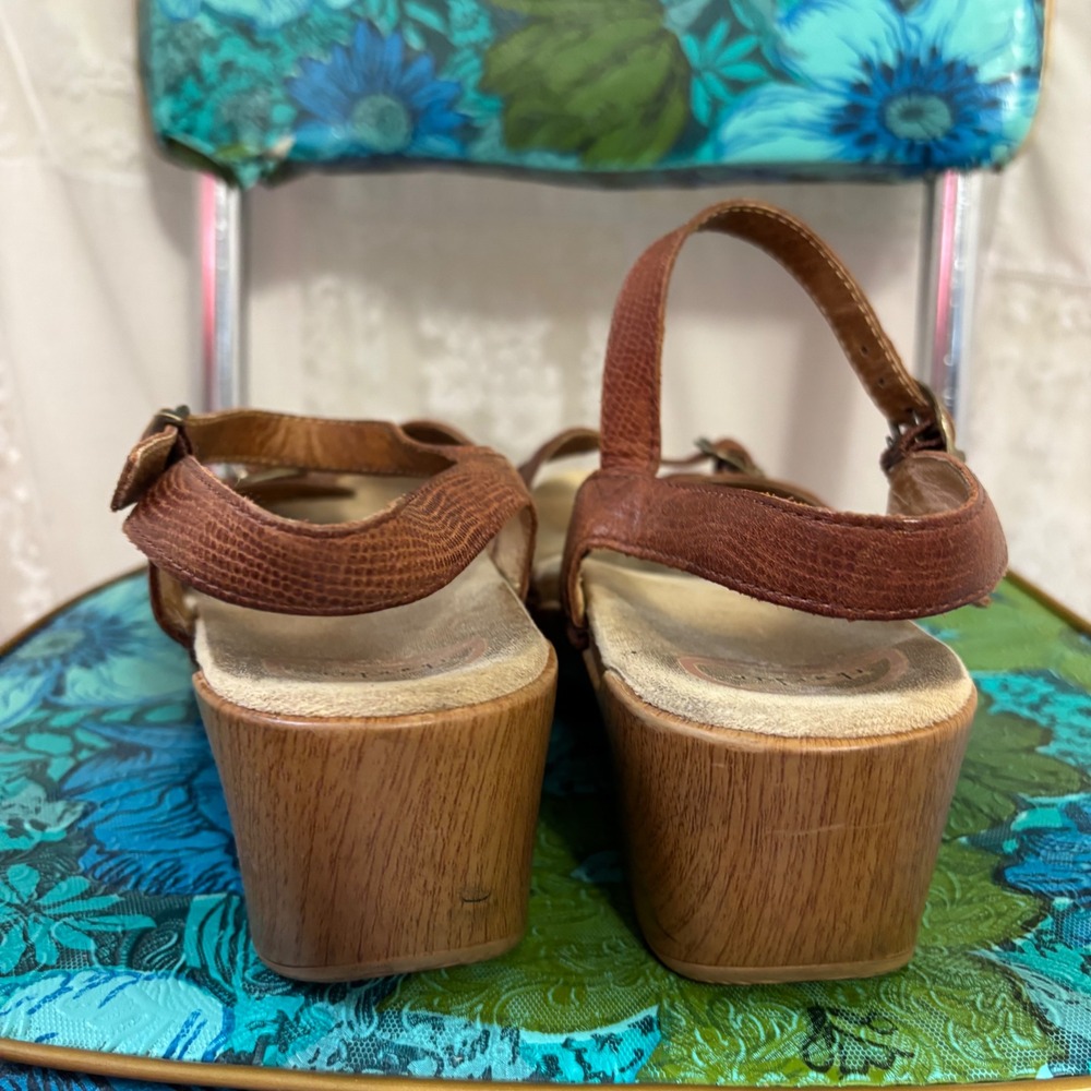 Dansko Cognac Brown Leather Boho Sissy Sandals Women's EU Size 41 US 10.5-11 - Picture 6 of 10